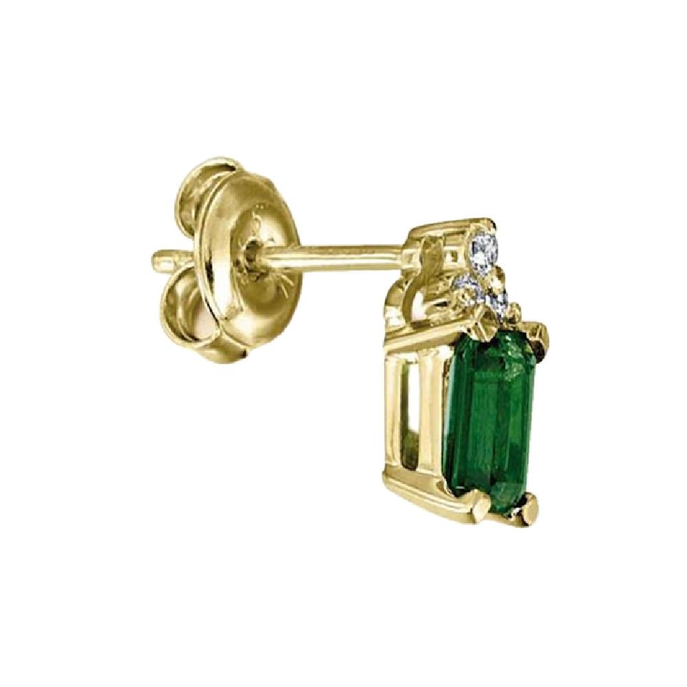 GOLD EARRING SET WITH SYNTHETIC STONES